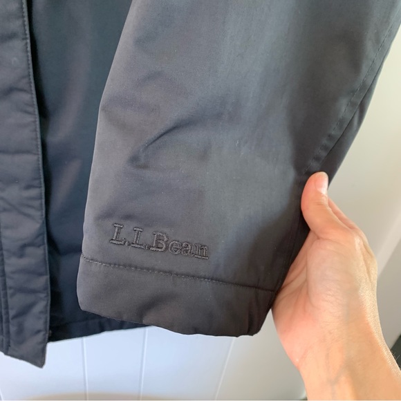 LL Bean Winter Warmer Coat Parka Long Jacket Black Sherpa Hood Adjustable Waist - Picture 4 of 13